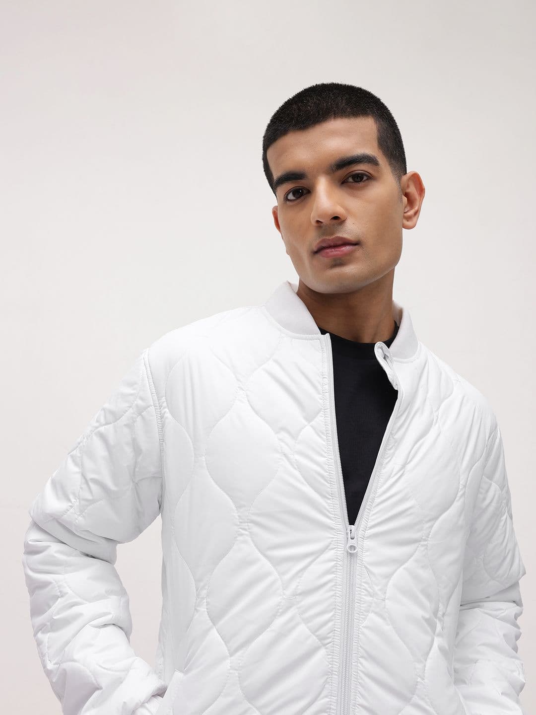 The Roadster Life Co. Stand Collar Regular Fit Quilted Jacket - view 1
