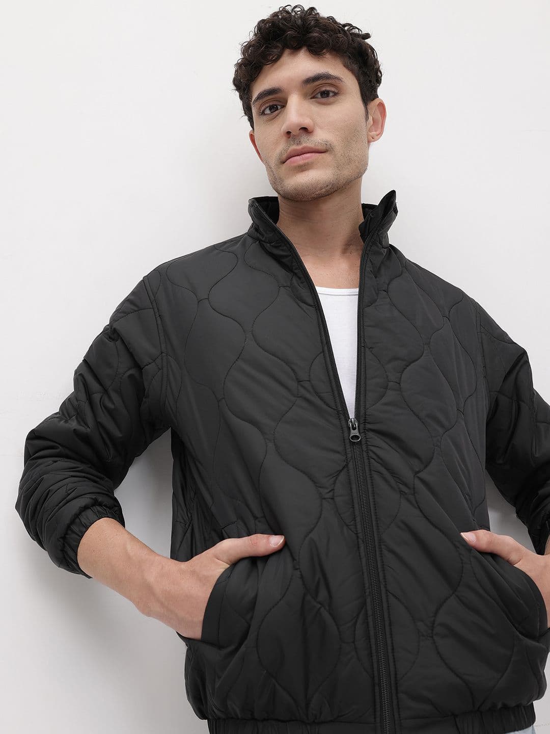 The Roadster Life Co. Mock Collar Quilted Jacket