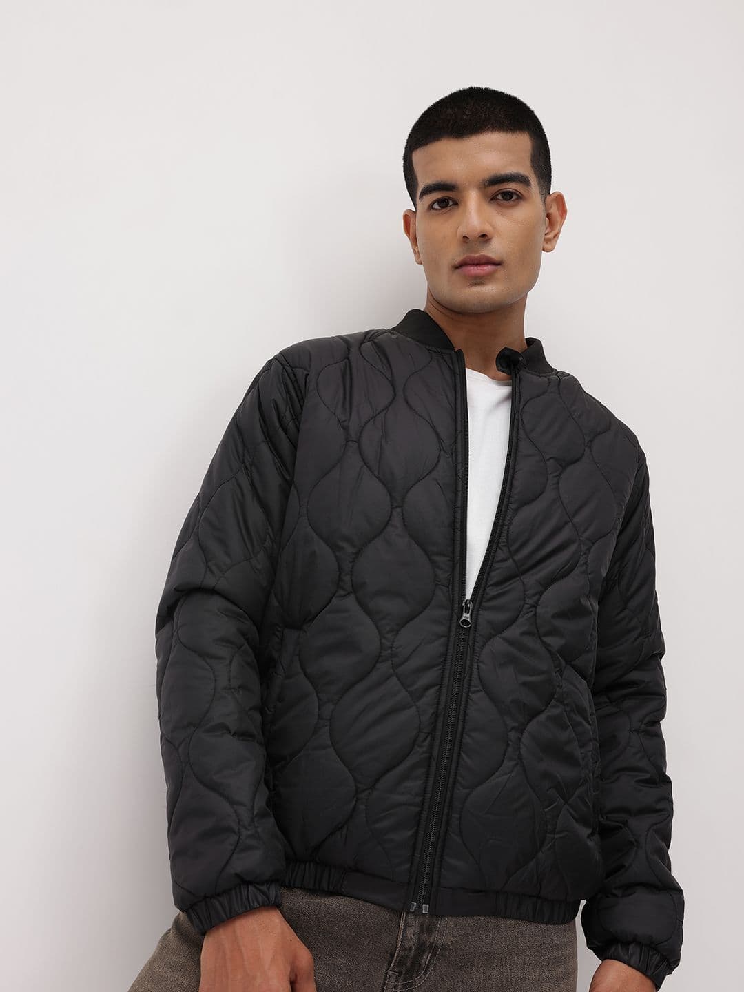 The Roadster Life Co. Stand Collar Regular Fit Quilted Jacket - view 1