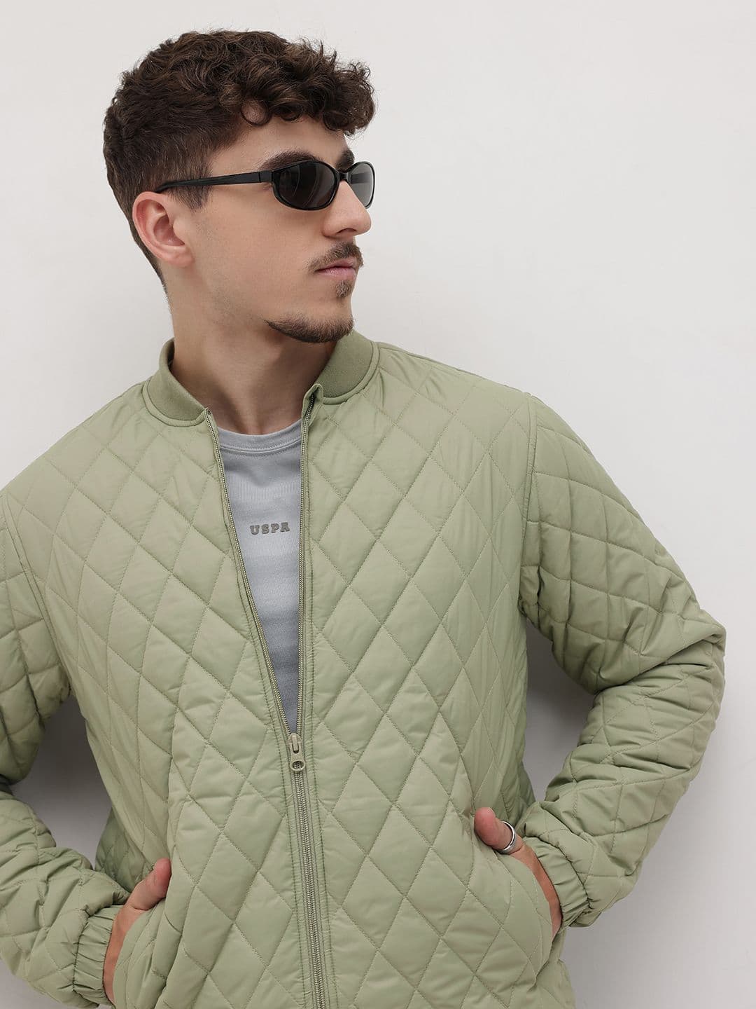 The Roadster Life Co. Men Stand Collar Quilted Jacket - view 1