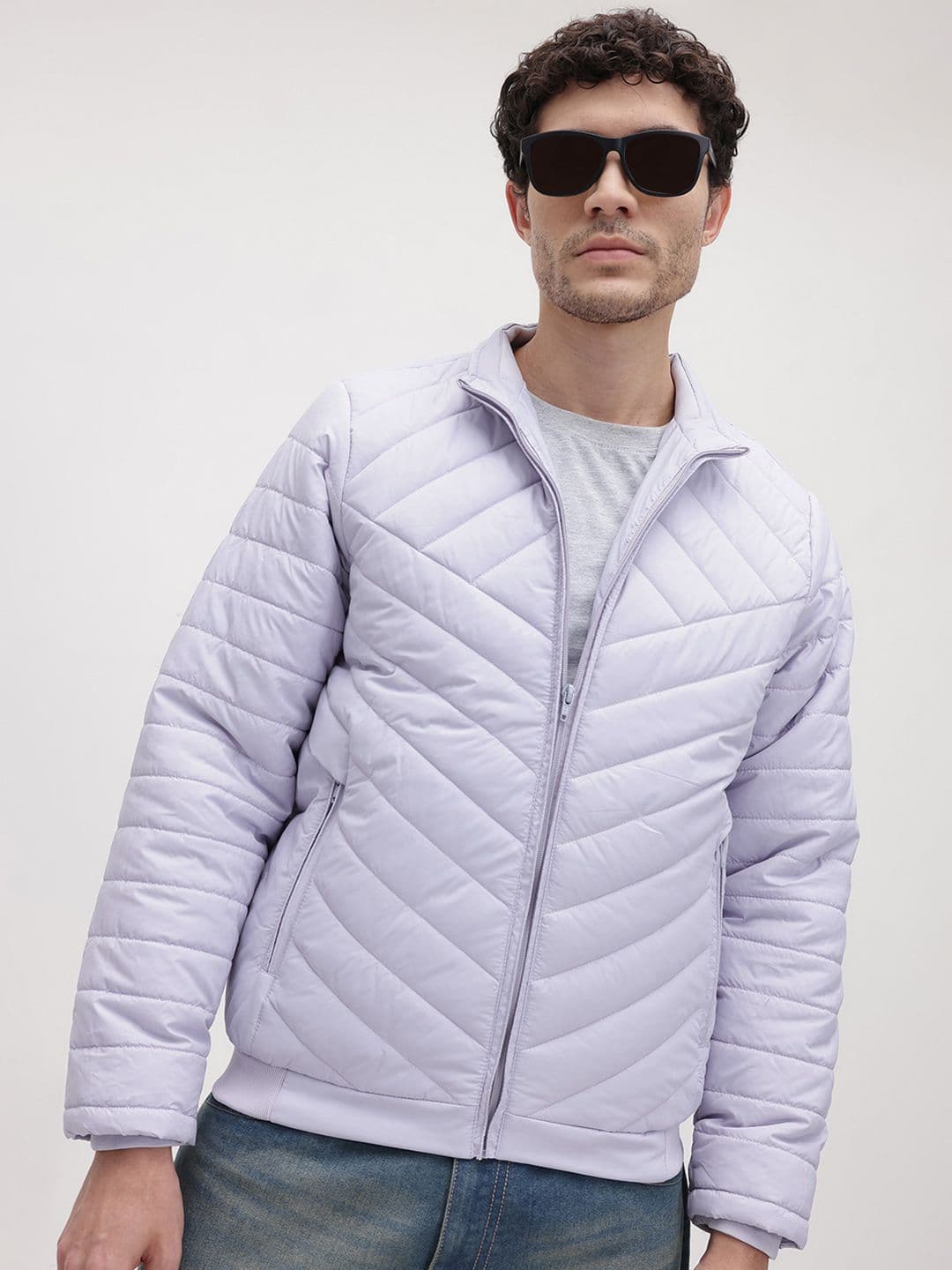 The Roadster Life Co. Mock Collar Regular Fit Padded Jacket - view 1
