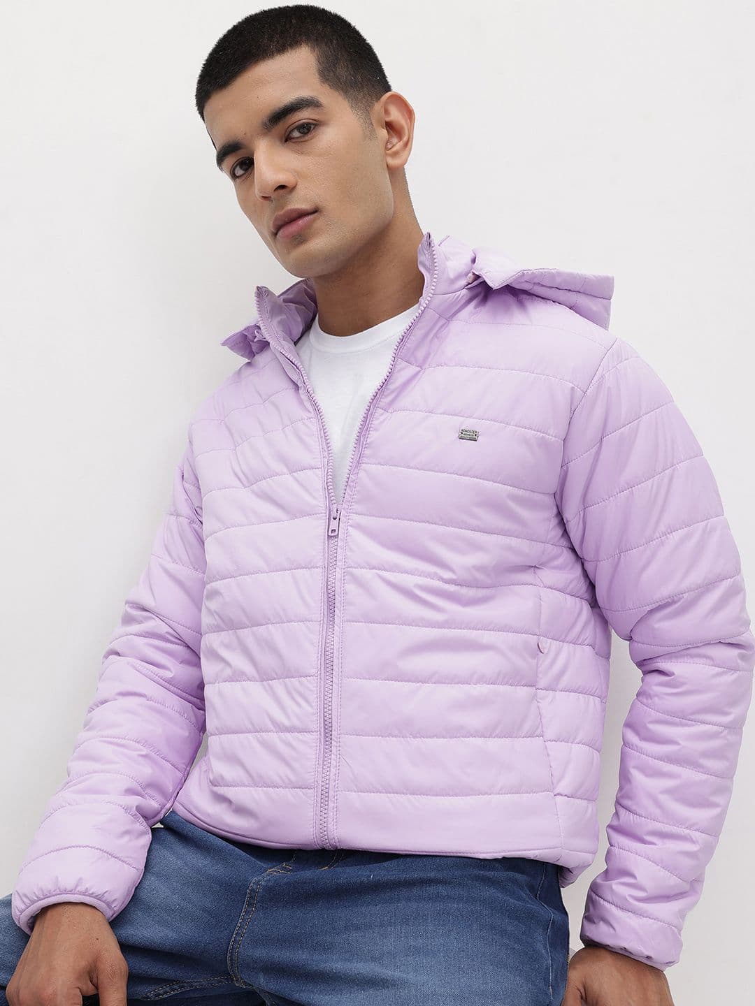 The Roadster Life Co. Solid Hooded Padded Jacket - view 1