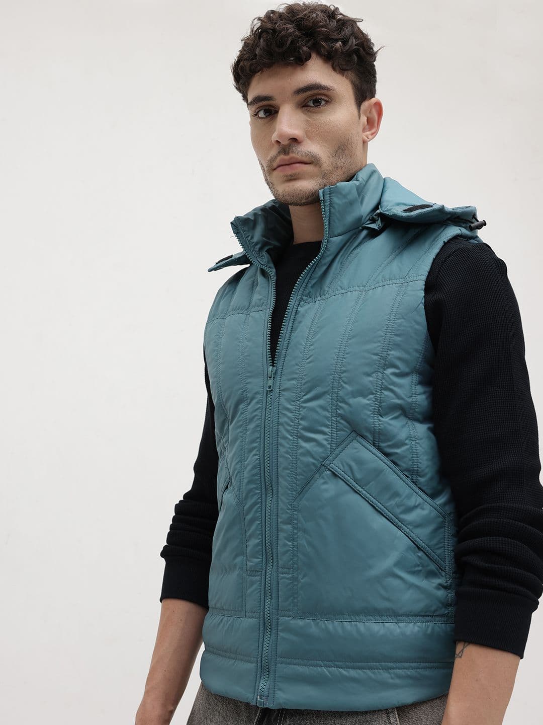 The Roadster Life Co. Hooded Gilet Jacket - view 1