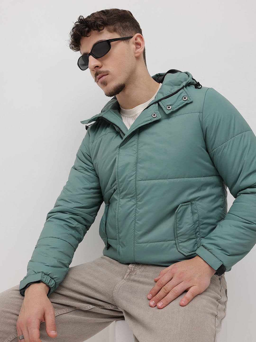The Roadster Life Co. Men Hooded Padded Jacket - view 1