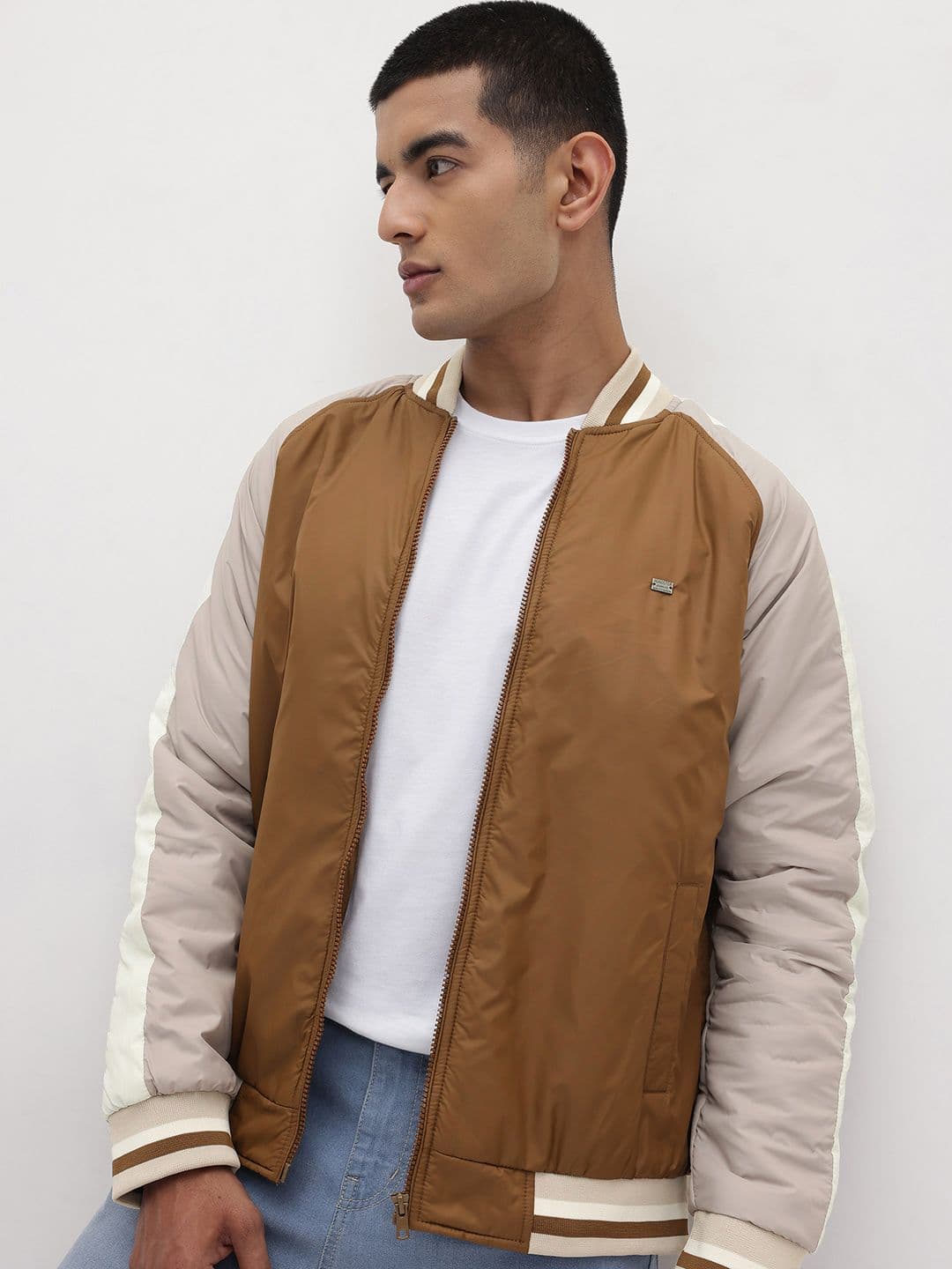 The Roadster Life Co. Solid Varsity Jacket - view 1