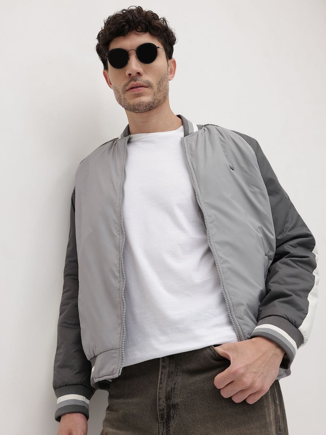 The Roadster Life Co. Stand Collar Varsity Jacket - view 1