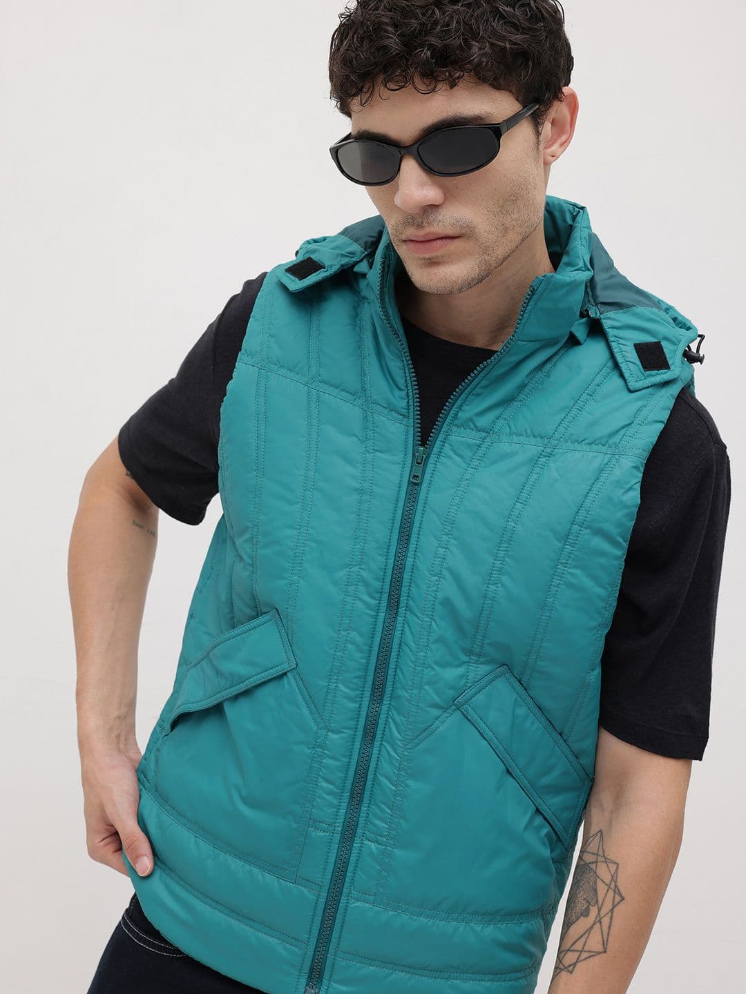 The Roadster Life Co. Hooded Padded-Style Gilet Jacket - view 1