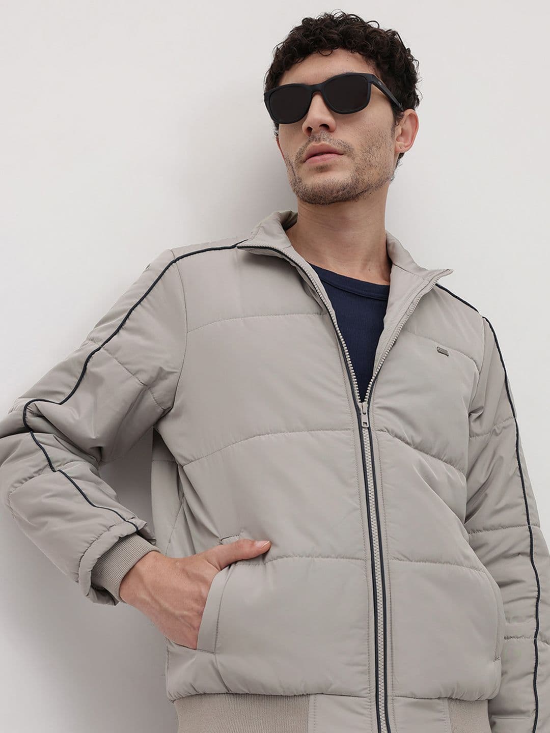 The Roadster Life Co. Mock Collar Padded-Style Bomber Jacket - view 1