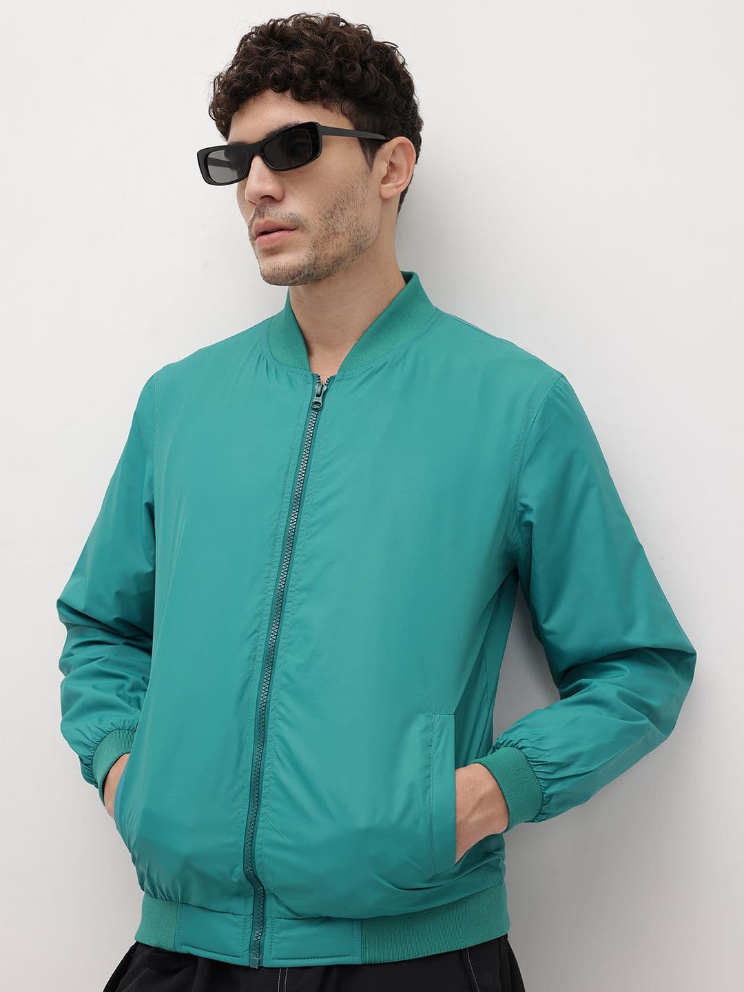 The Roadster Life Co. Stand Collar Bomber Jacket - view 1