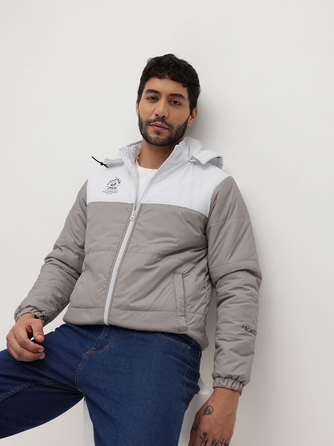 The Roadster Life Co. Colourblocked Hooded Padded Jacket - view 1