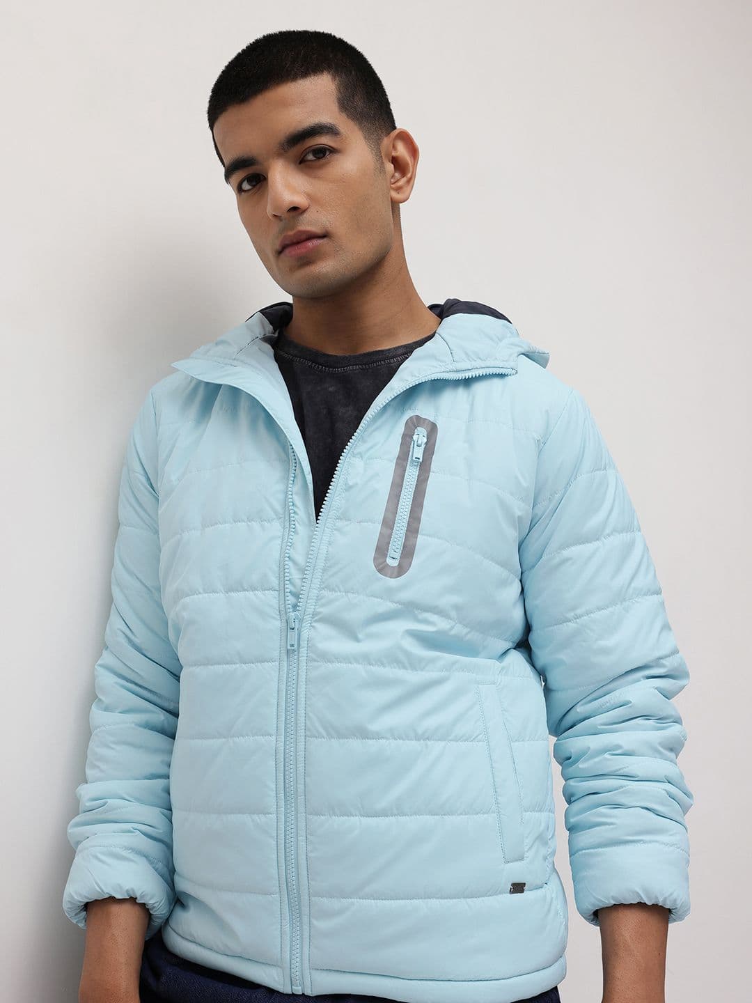 The Roadster Life Co. Hooded Padded Jacket with Zip Detail - view 1