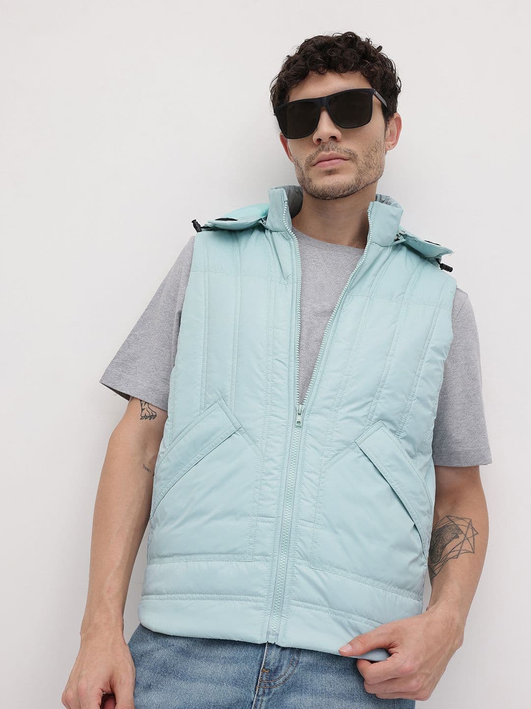 The Roadster Life Co. Hooded Sleeveless Padded Jacket - view 1