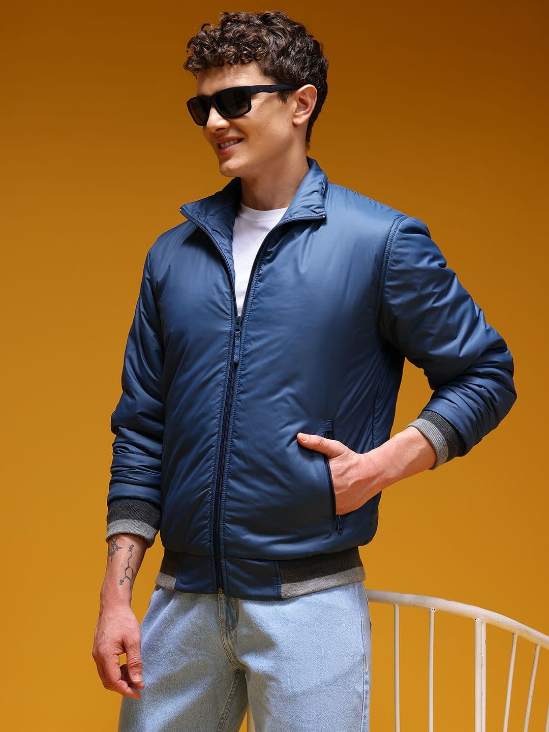 HERE&NOW Mock Collar Padded Jacket - view 1