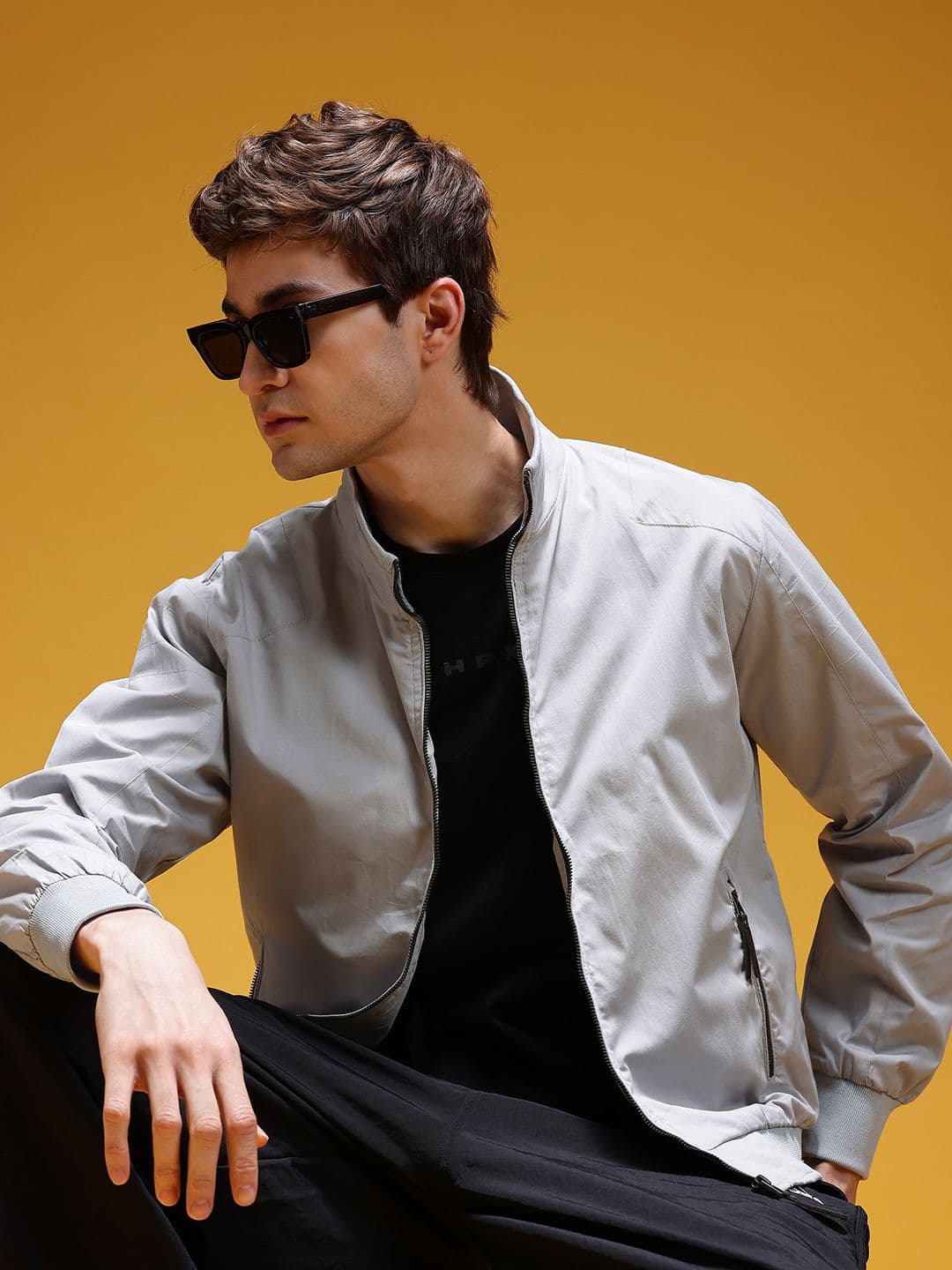 HERE&NOW Men Pure Cotton Bomber Jacket - view 1