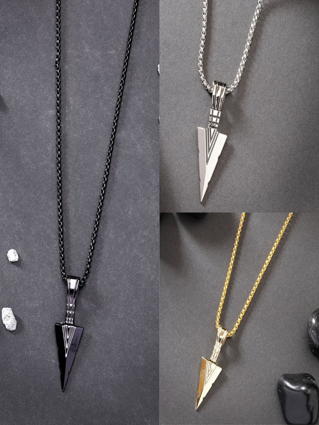 Roadster Rhodium-Plated Contemporary Pendants with Chains - view 1