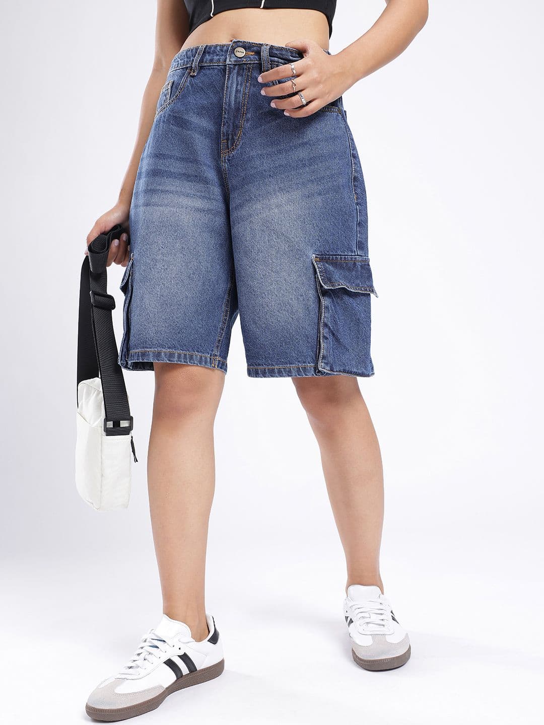 glitchez Women Relaxed Denim Shorts - view 1