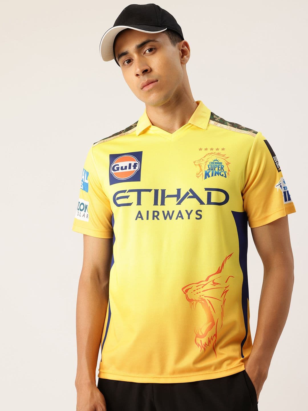 playR Unisex Printed Chennai Super Kings V-Neck Cricket IPL Jersey - view 1