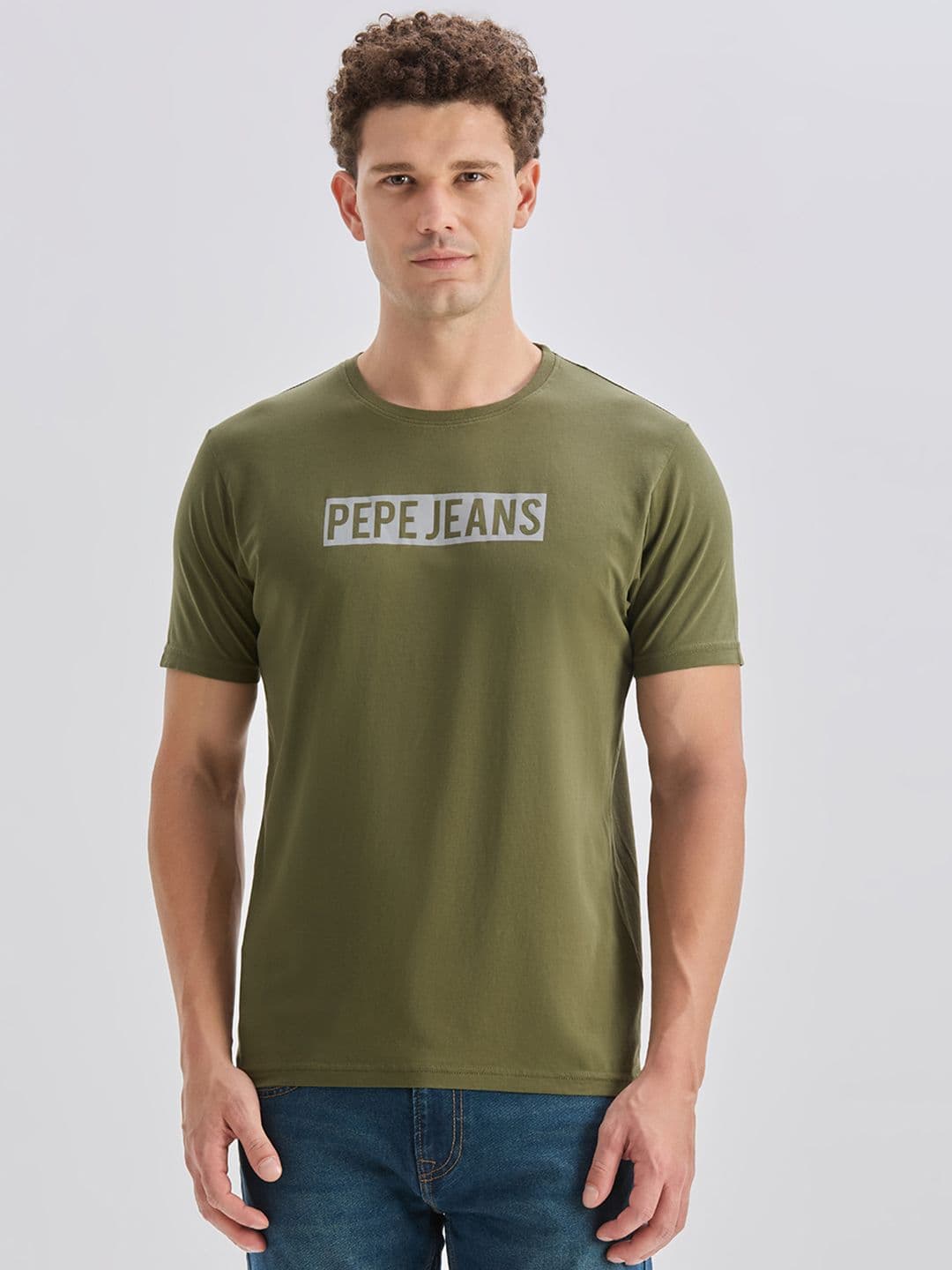 Pepe Jeans Men Brand Logo Printed Slim Fit T-shirt - view 1