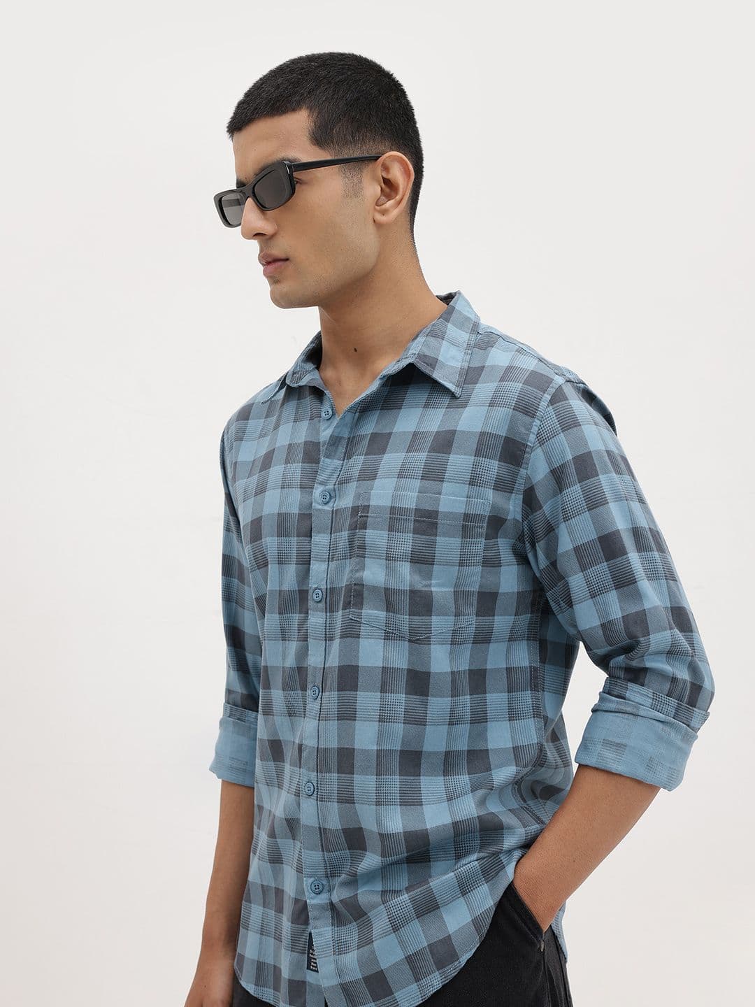 The Roadster Life Co. Checked Pure Cotton Casual Shirt - view 1
