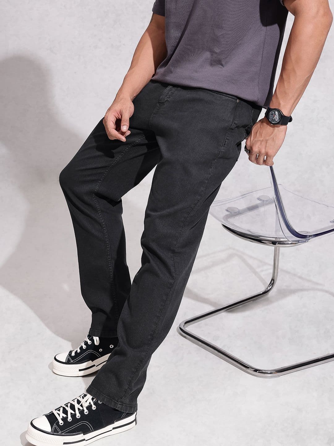 WROGN Men Relaxed Fit Stretchable Jeans - view 1