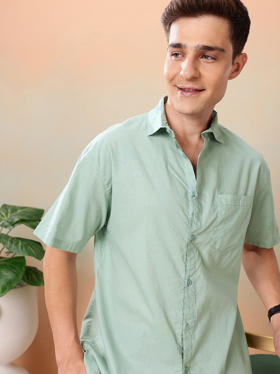 Mast & Harbour Pure Cotton Relaxed Fit Casual Shirt - view 1