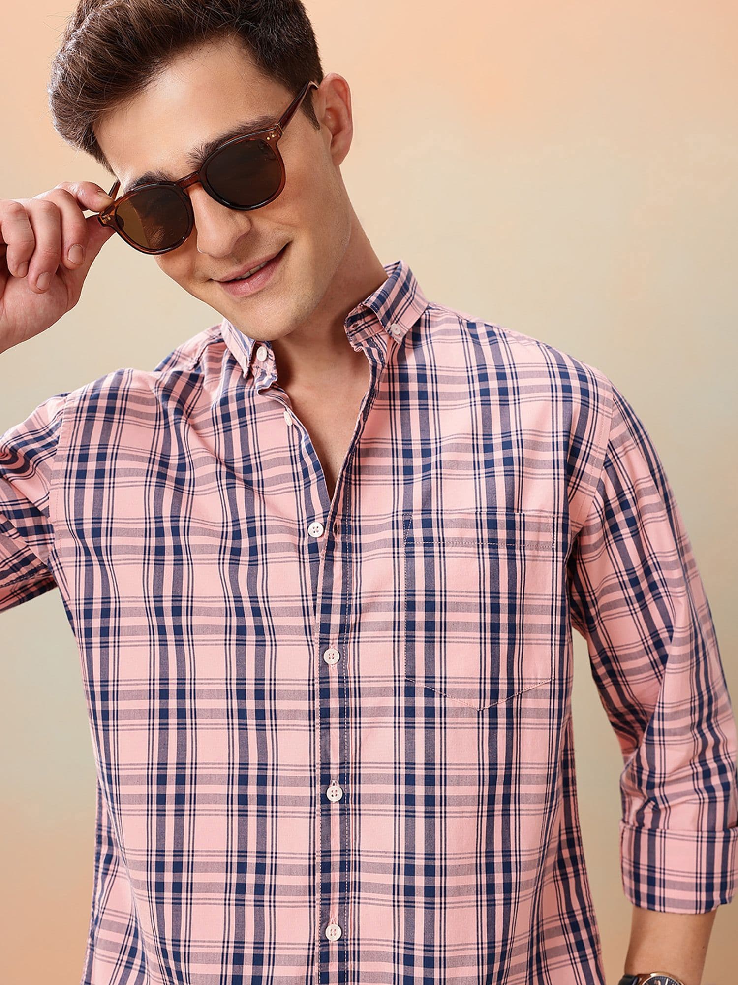 Mast & Harbour Checked Regular Fit Shirt - view 1