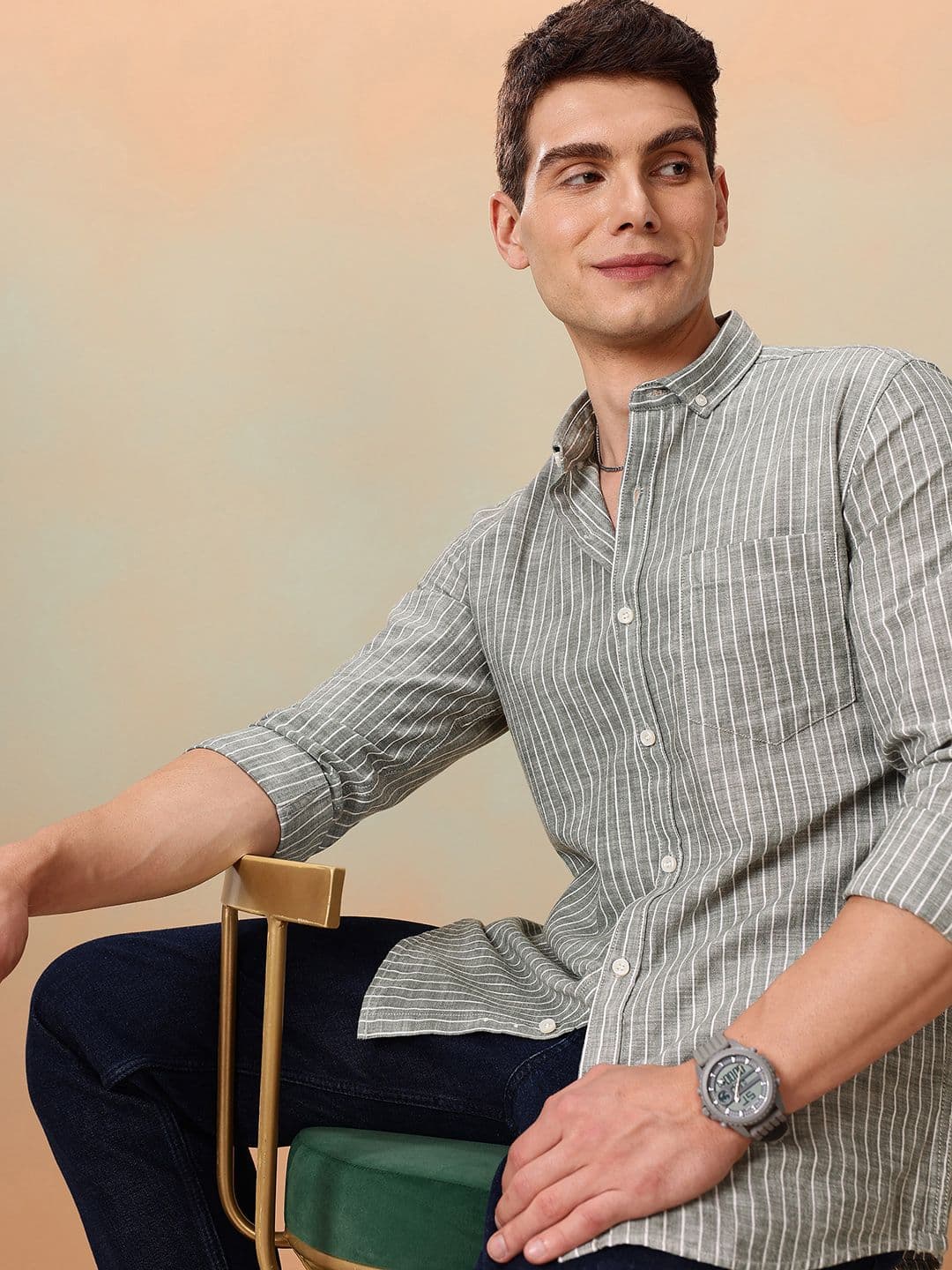 Mast & Harbour Striped Casual Shirt - view 1