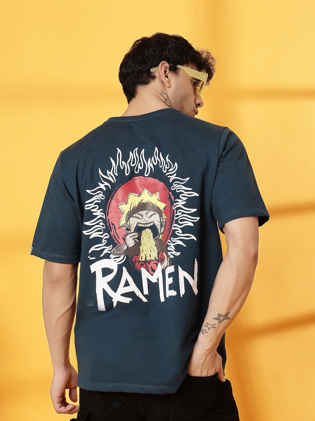 Rigo Unisex Naruto Graphic Printed Round Neck Cotton Oversized T-shirt - view 1
