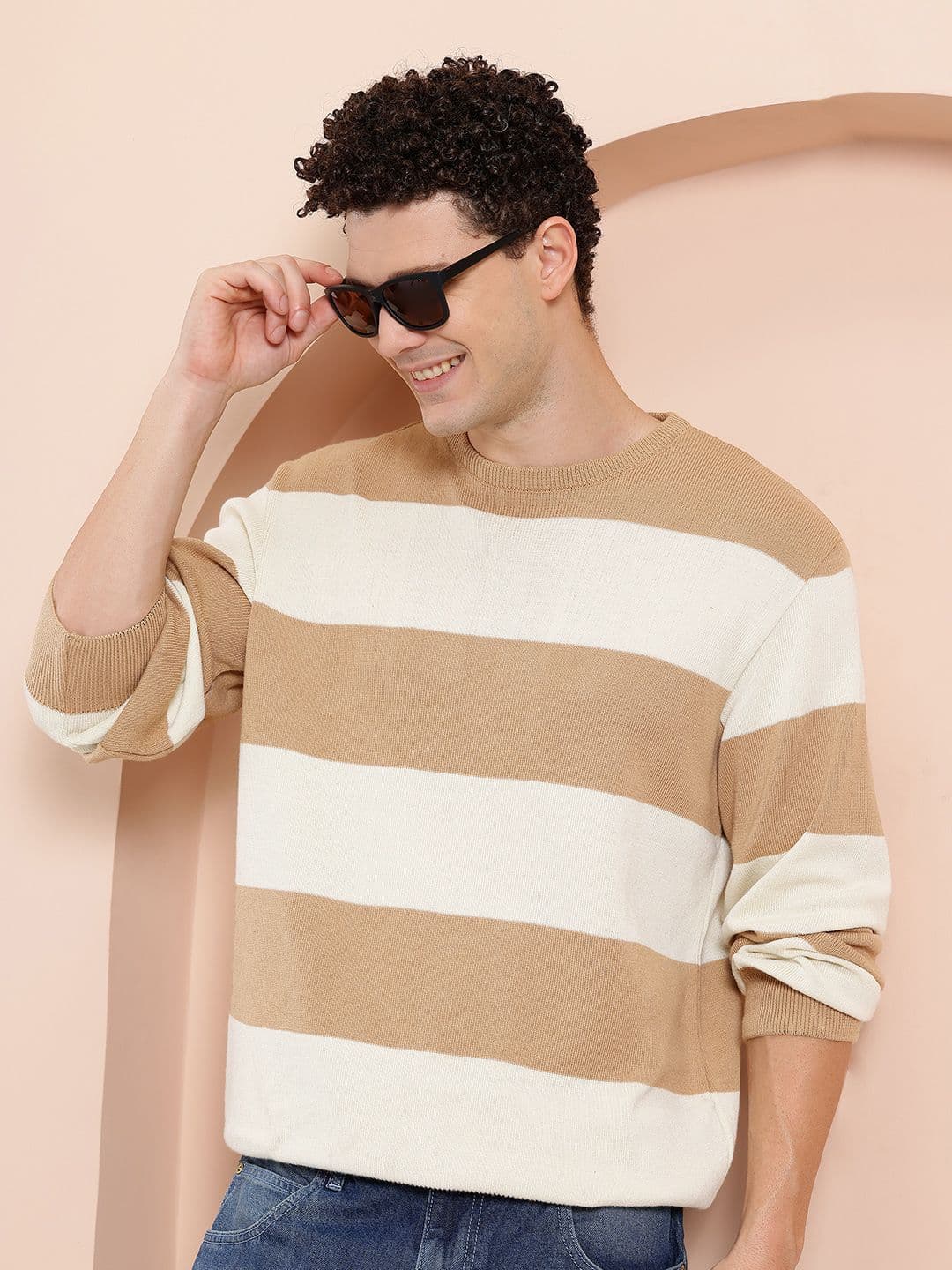 Mast & Harbour Relaxed Striped Pullover - view 1