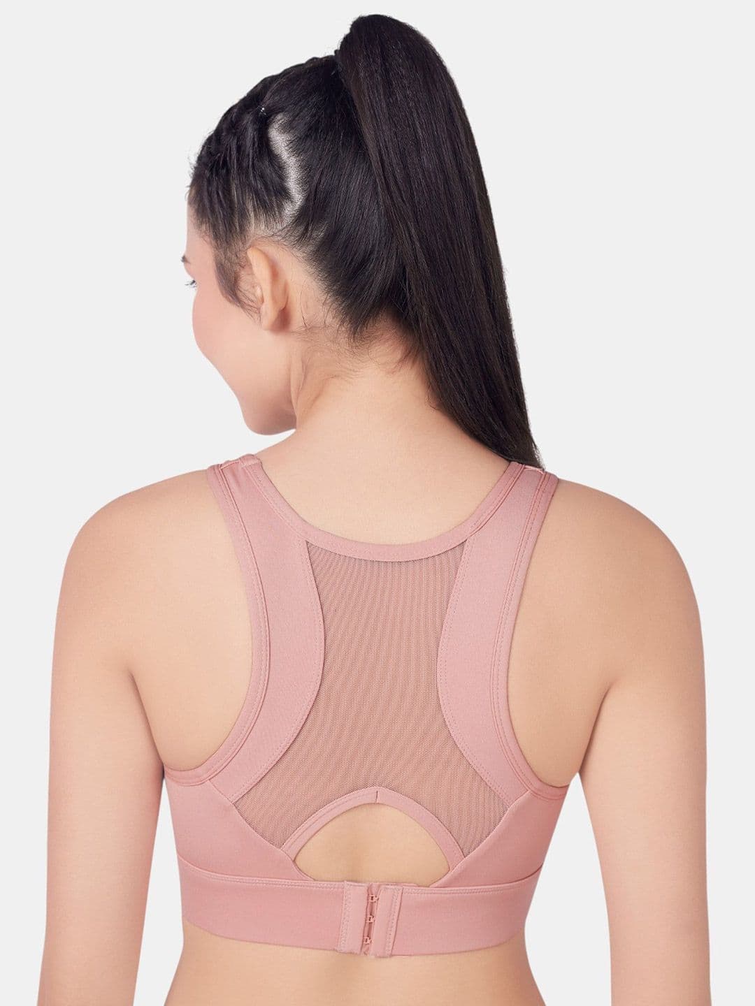 PLUMBURY Women Full Coverage All Day Comfort Removable Padding Rapid-Dry Sports Bra - view 1