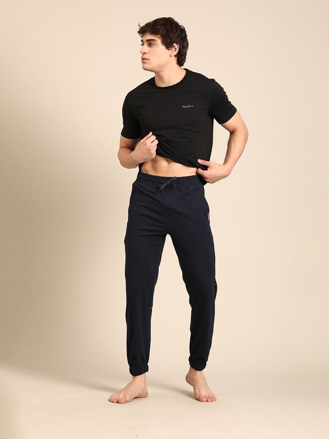 Pepe Jeans Men Round Neck Shorts Sleeves T-shirt & Joggers Night suit - view 1
