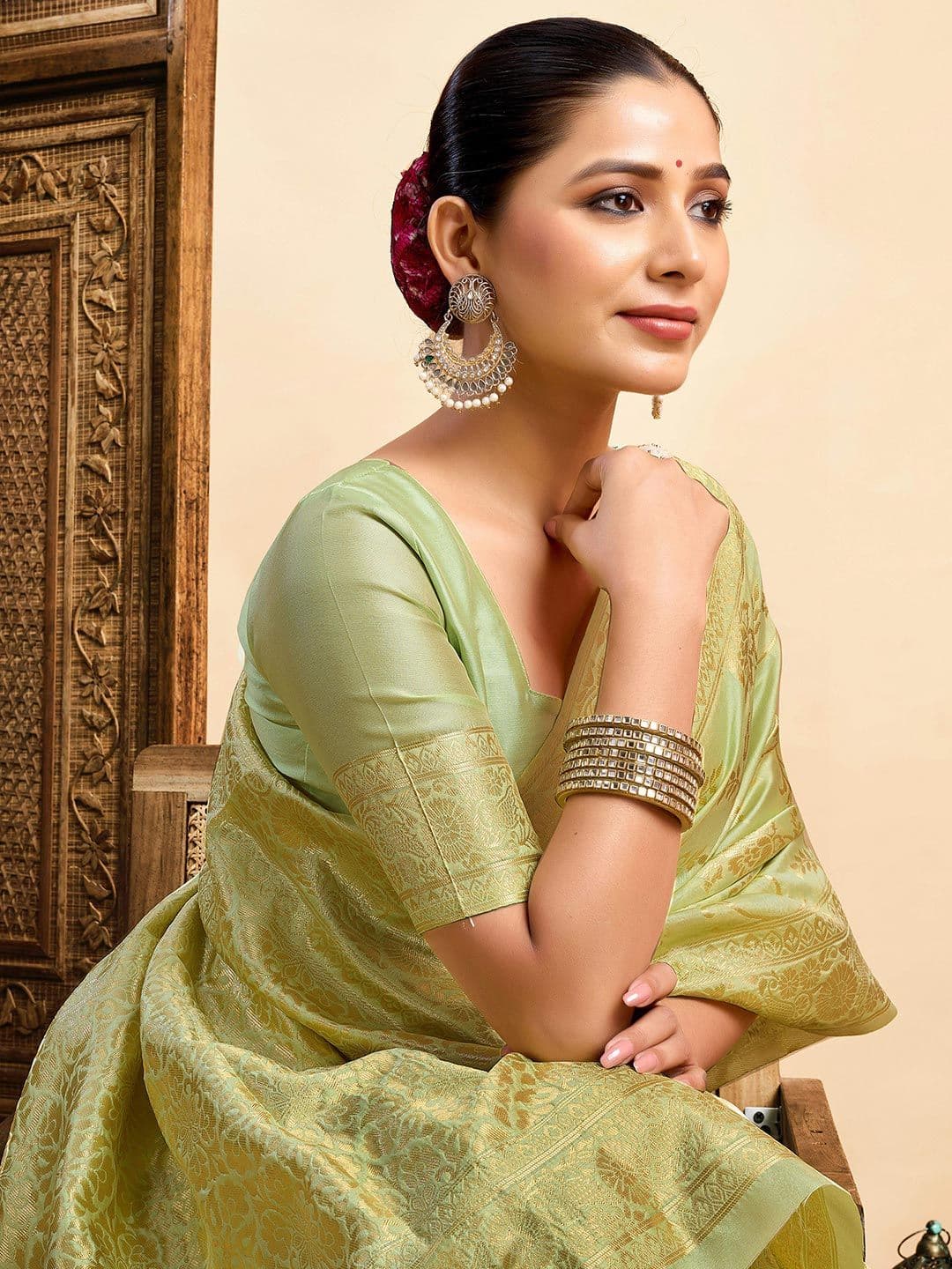 KALINI Women Paisely Printed Paithani Saree - view 1