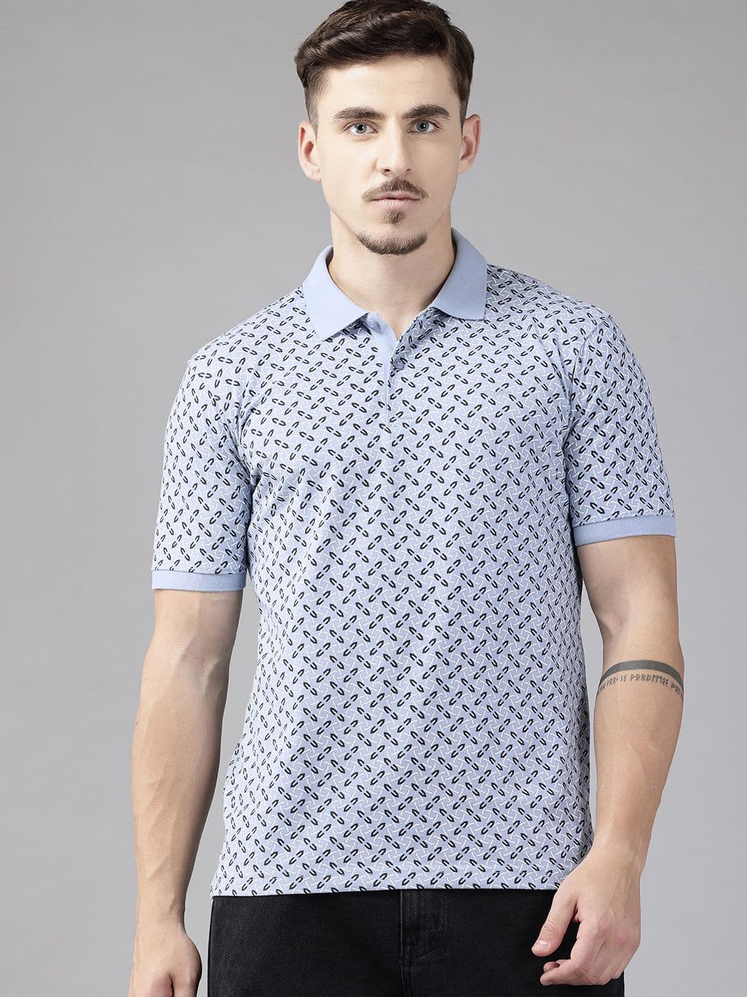 Park Avenue Printed Polo Collar T-shirt - view 1