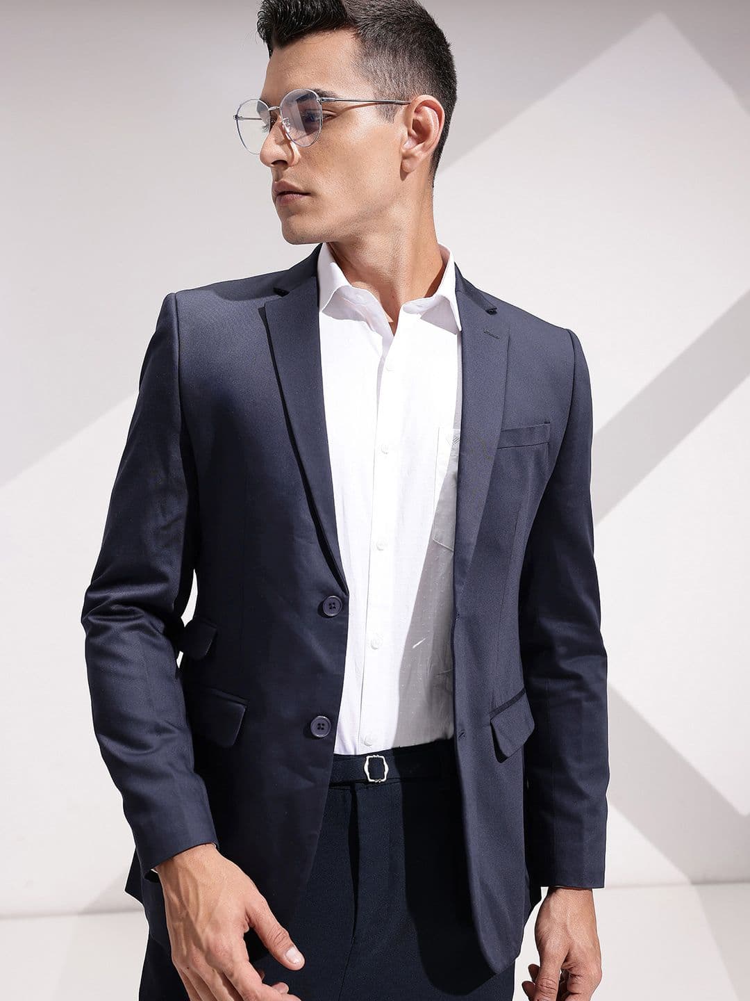 INVICTUS Slim Fit Notched Lapel Single Breasted Formal Blazer - view 1