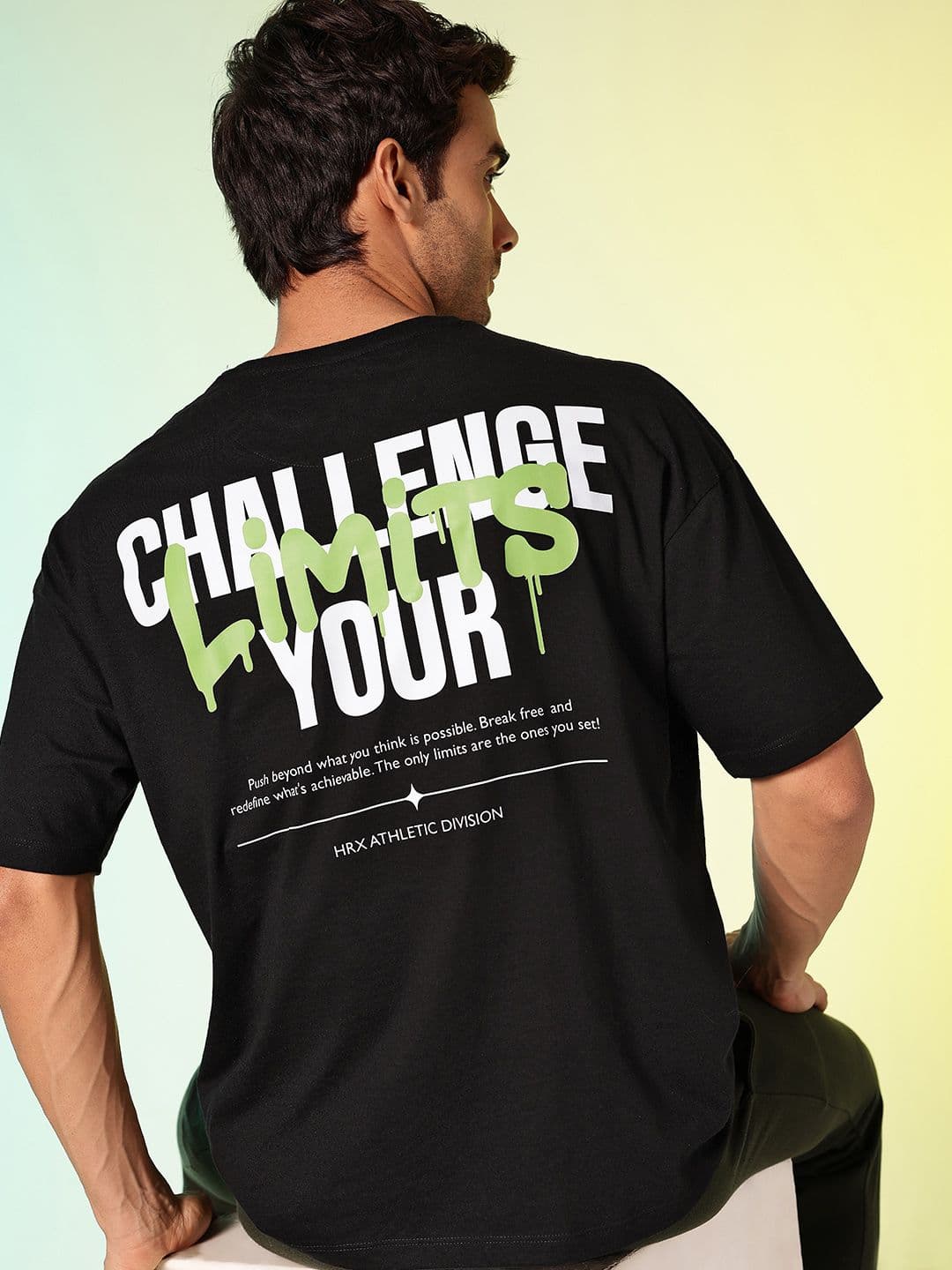 HRX by Hrithik Roshan Typography Printed Running T-shirt - view 1