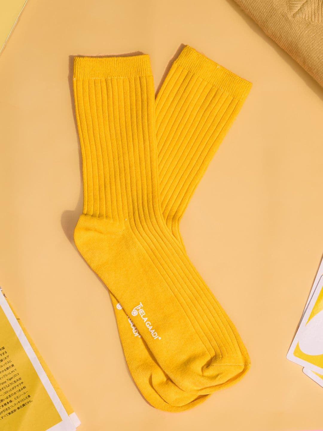 Thela Gaadi Unisex Calf Length Ribbed socks - view 1