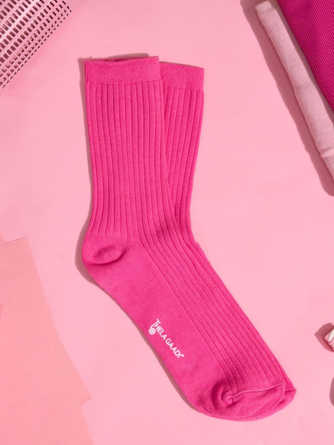 Thela Gaadi Thela Unisex Gaadi Calf Length Ribbed Socks - view 1
