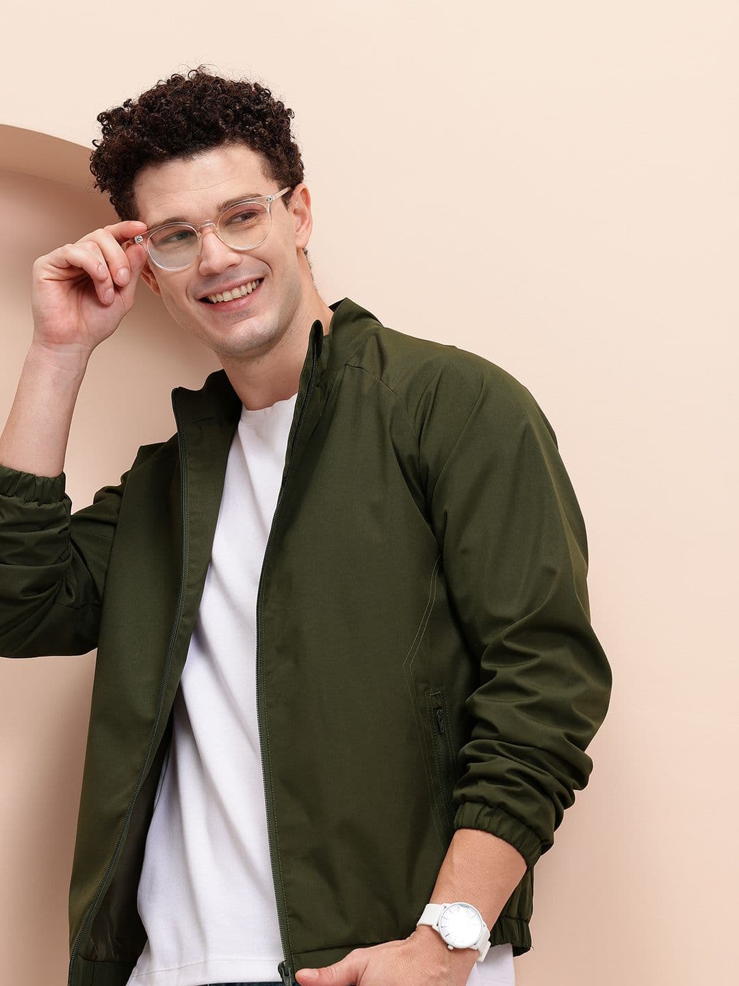 Mast & Harbour Mock Collar Raglan Sleeves Tailored Jacket - view 1