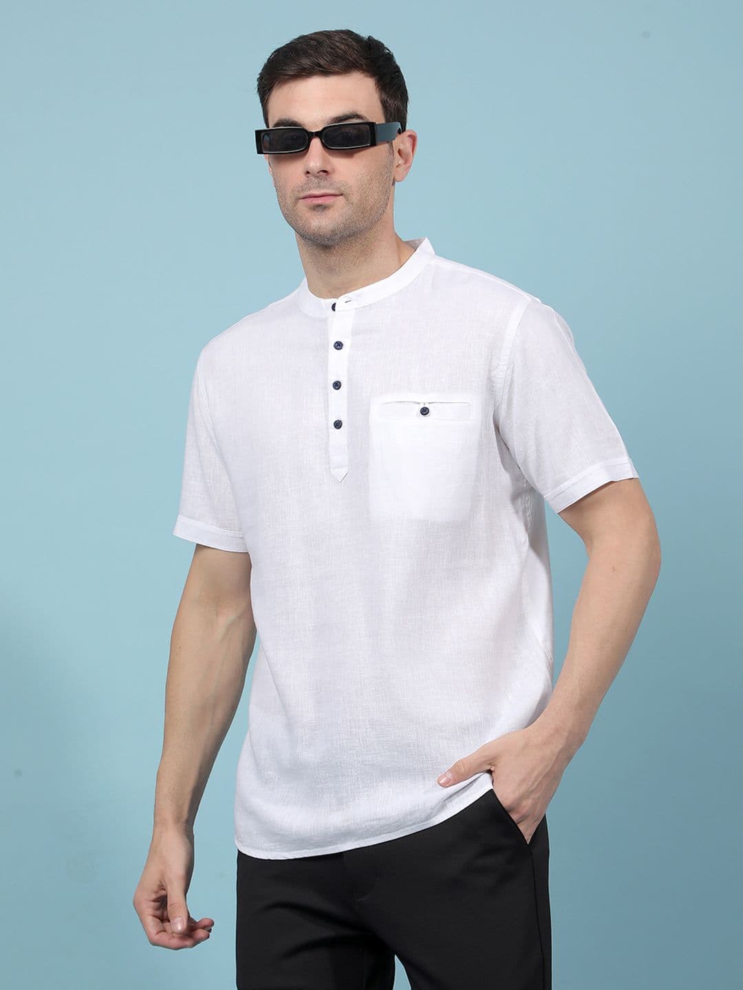 Crimsoune Club Mandarin Collar Kurta - view 1