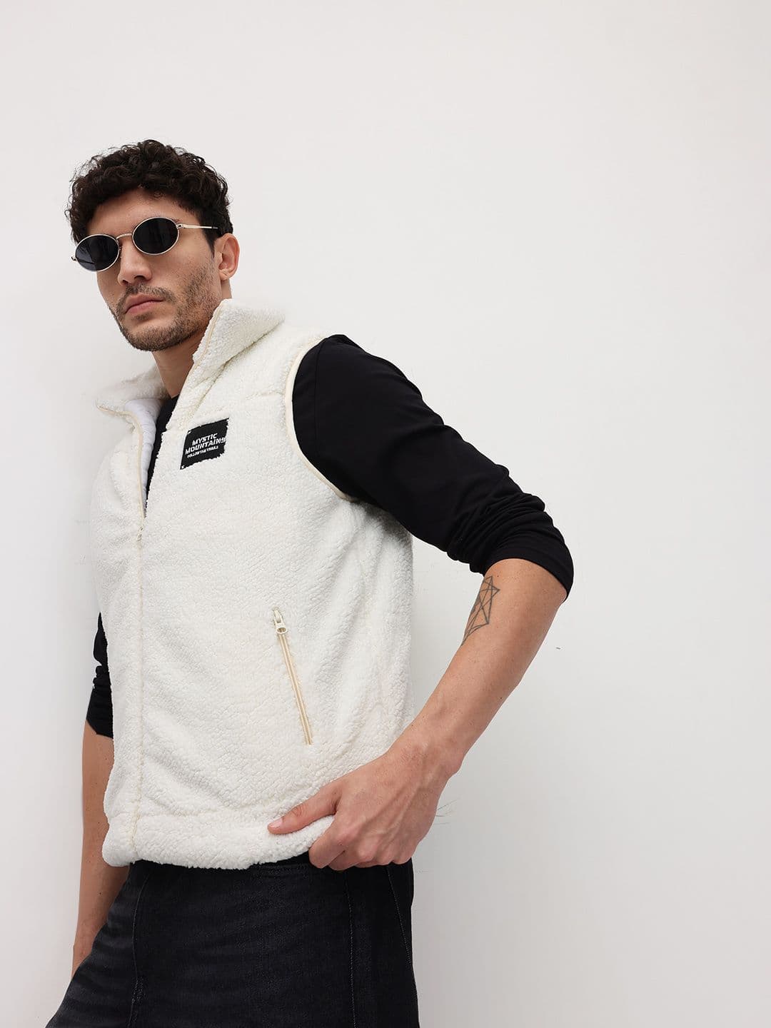 The Roadster Life Co. Spread Collar Sherpa Jacket - view 1