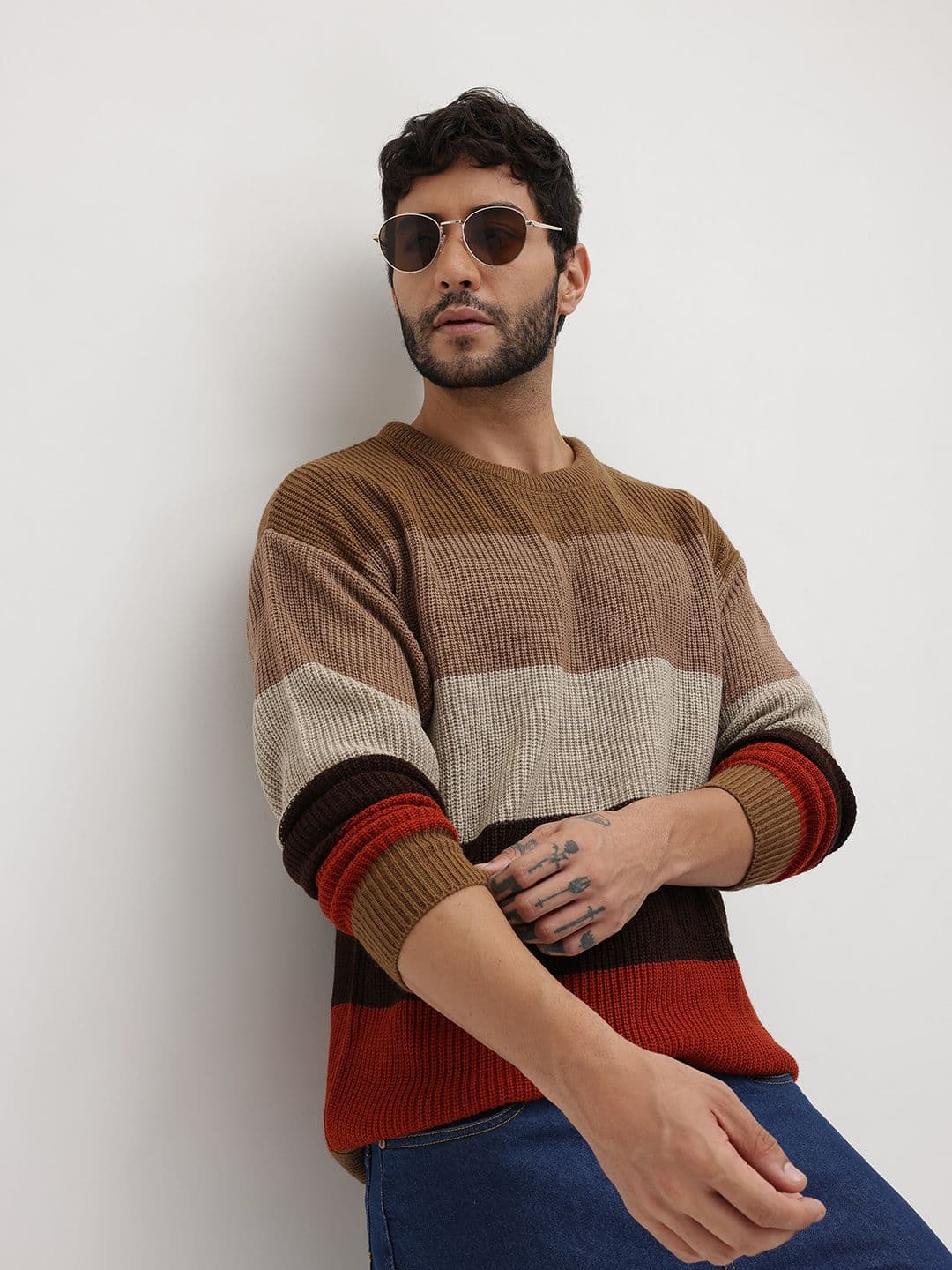 The Roadster Life Co. Striped Acrylic Pullover - view 1
