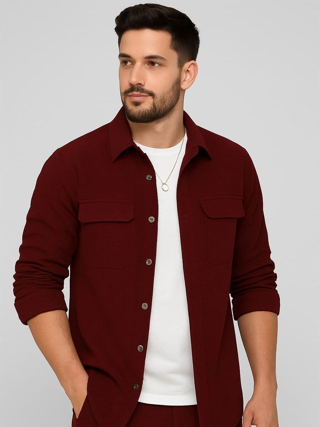 R.Code by The Roadster Life Co. Men Pinstripes Casual Shirt - view 1