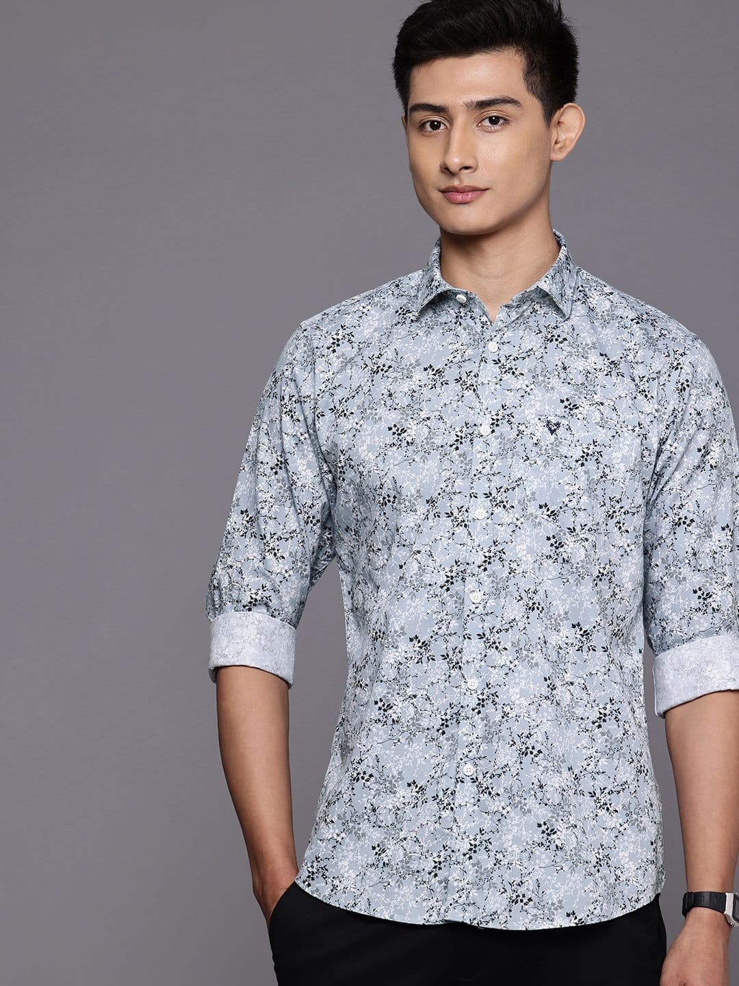 Allen Solly Pure Cotton Classic Fit Floral Printed Casual Shirt - view 1