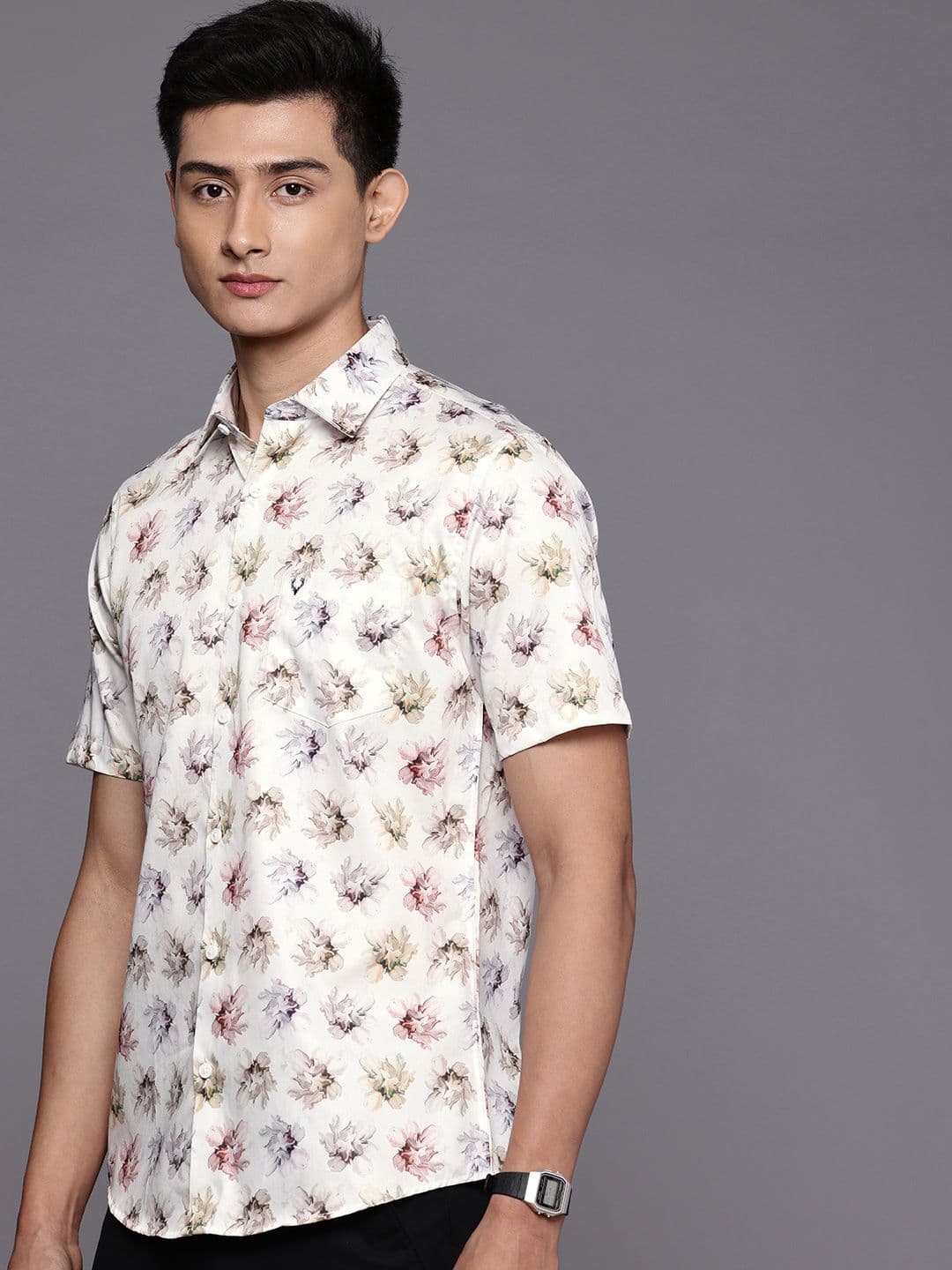 Allen Solly Pure Cotton Classic Fit Floral Printed Casual Shirt - view 1