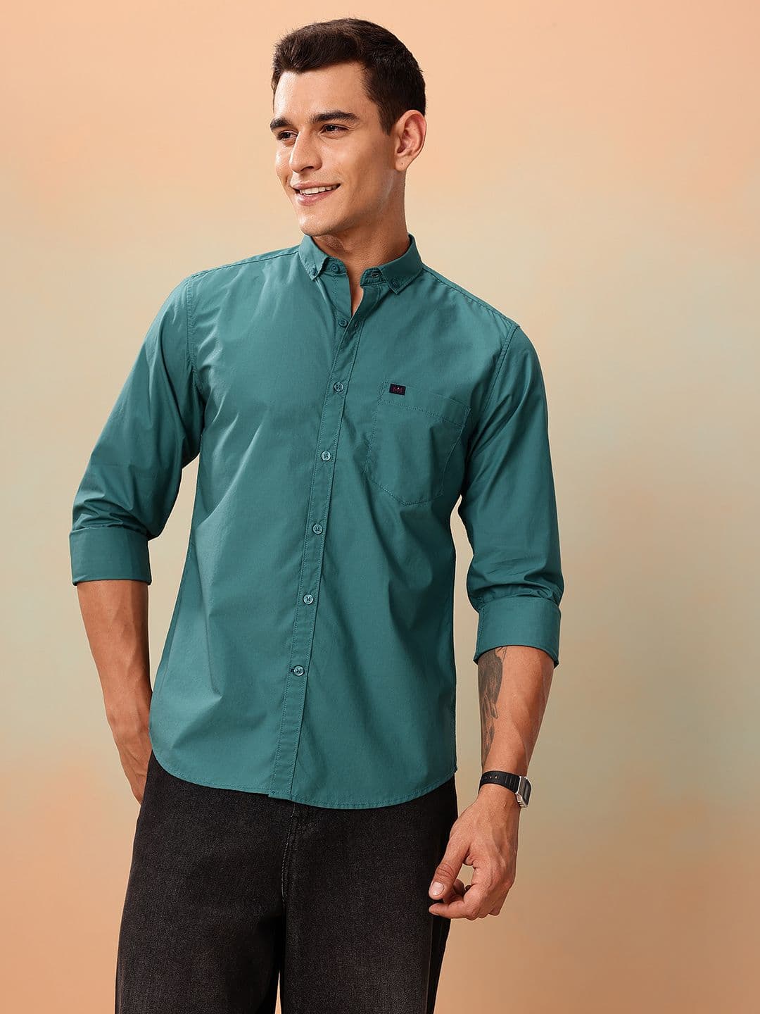 Mast & Harbour Solid Regular Fit Shirt - view 1