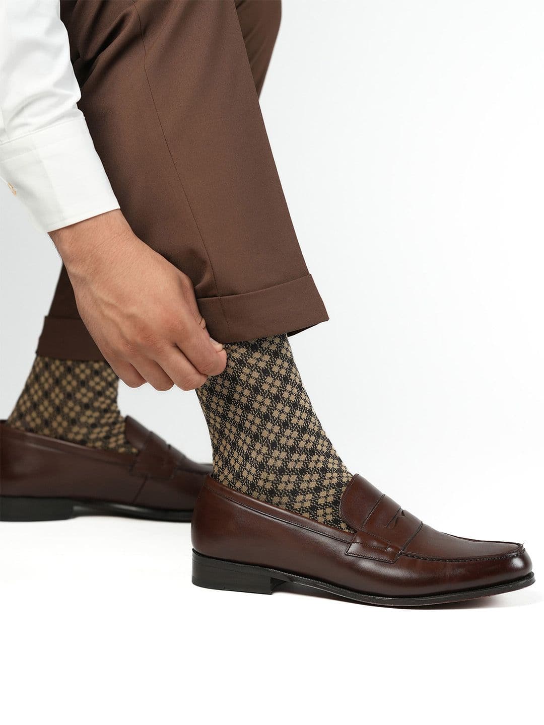 Theater Men Plaid Dress Socks - view 1