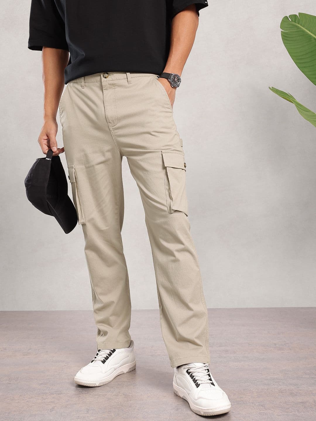 Nautica Men Cotton Flex Smart Regular Fit Cargo Trousers - view 1