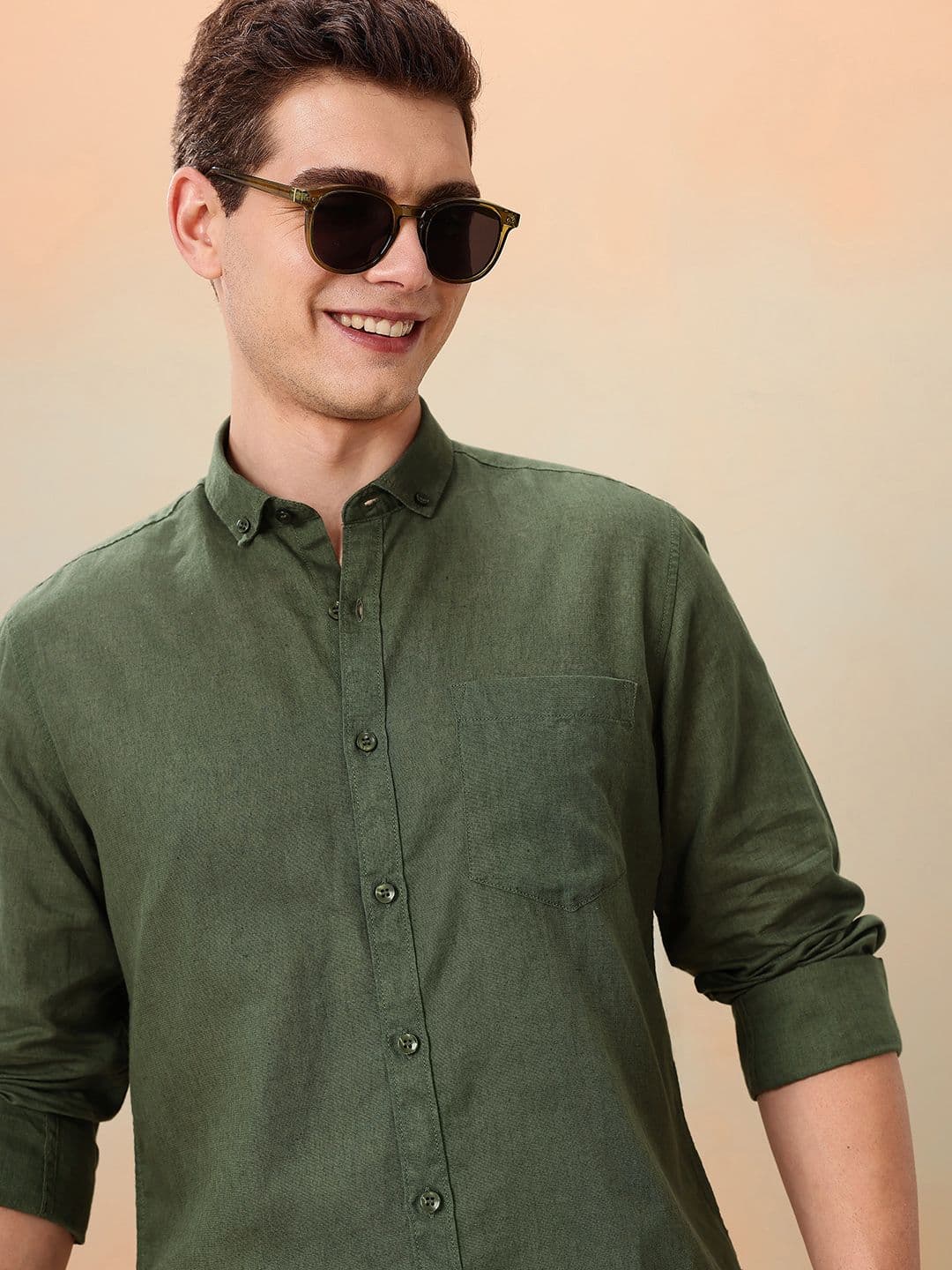 Mast & Harbour Standard Cotton Linen Casual Shirt - view 1