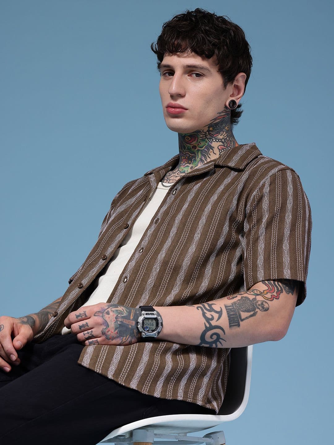 HERE&NOW Striped Regular Fit Shirt - view 1