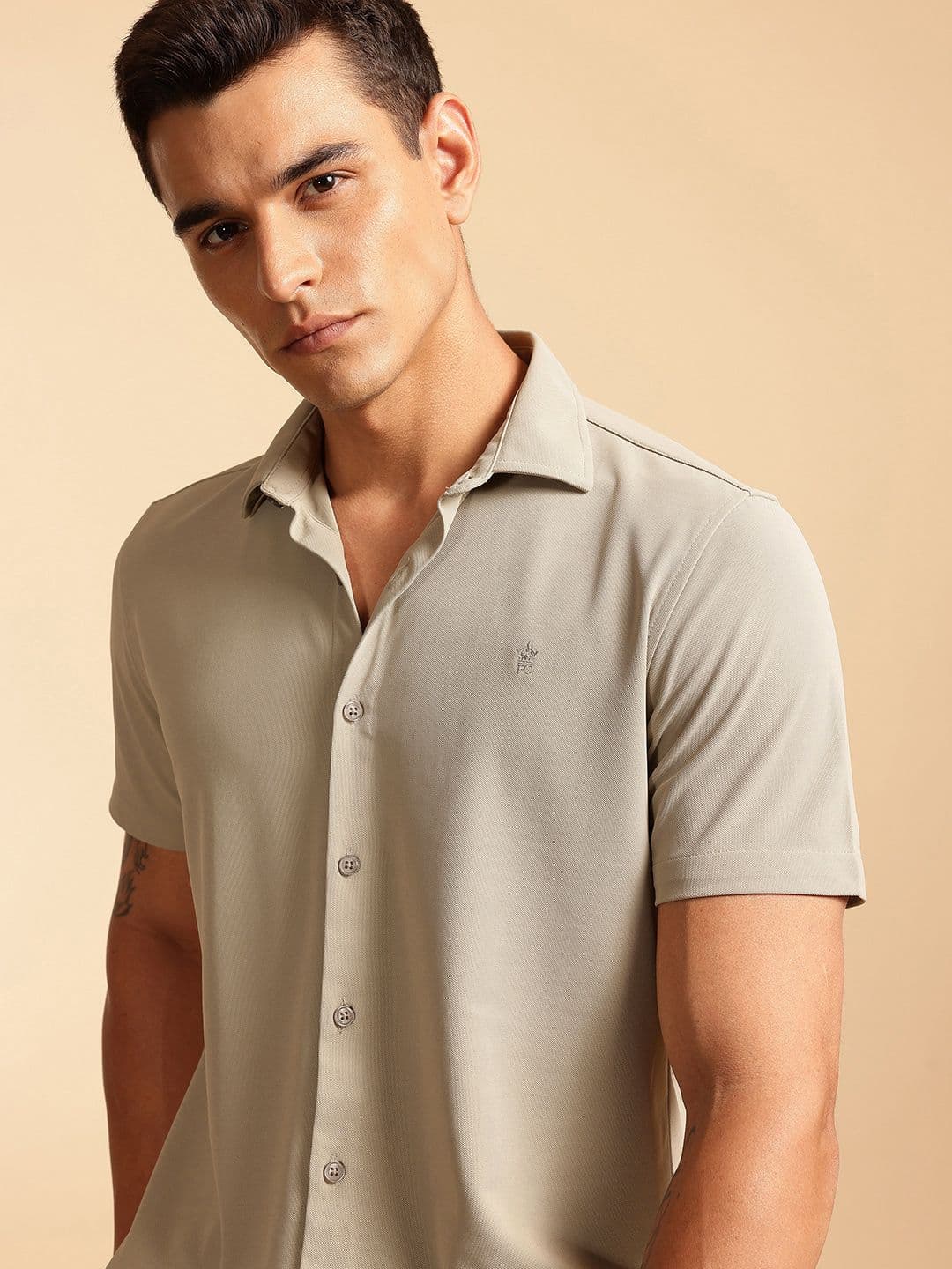 French Connection Slim Fit Knitted Casual Shirt - view 1